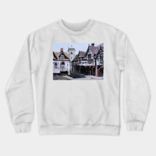 The Guildhall, Much Wenlock, Shropshire, England Crewneck Sweatshirt